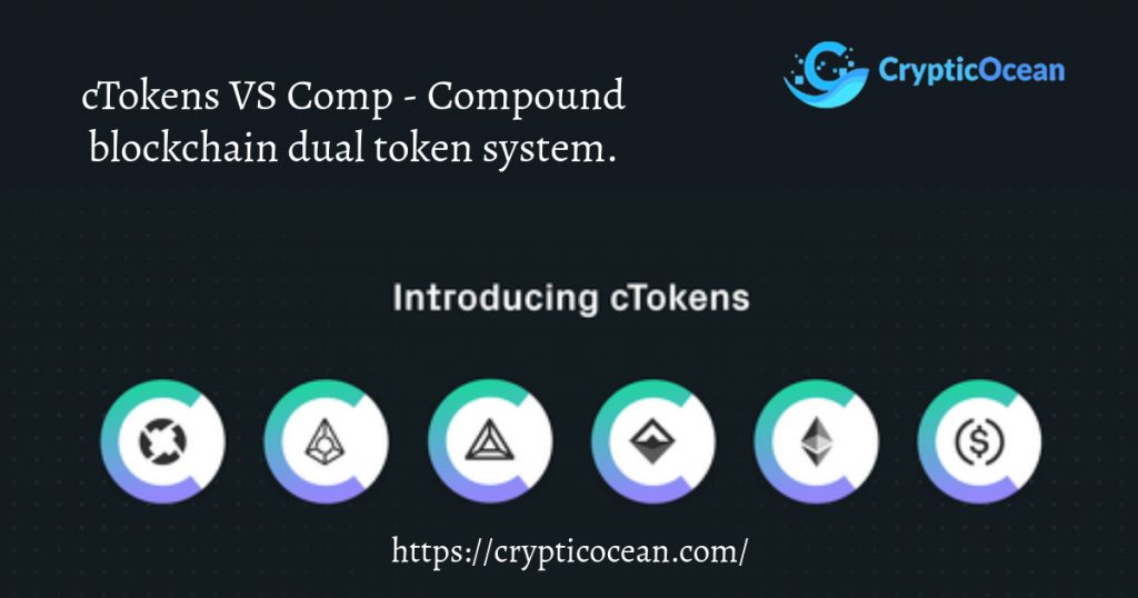 cTokens VS Comp - Compound blockchain dual token system.